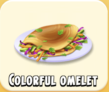 Colorful Omelet - Hayday products and tools