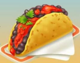 Spicy Bean Taco - Hayday products and tools